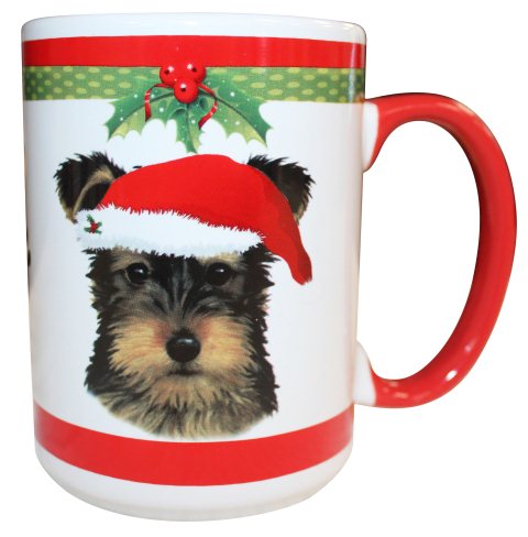 [200-107] Yorkie, puppy cut Closeout Christmas Mug