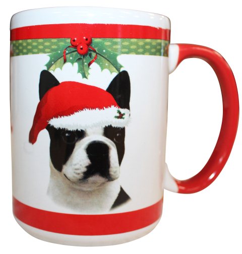 [200-76] Boston Terrier, Closeout Christmas Mug