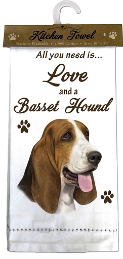 [700-2] Basset Hound Kitchen Towel