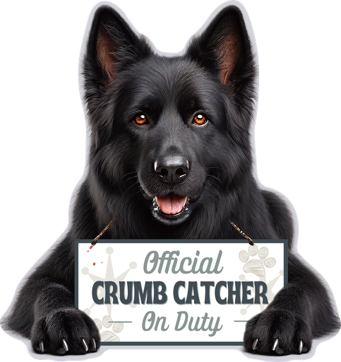[247-75b] German Shepherd, Black, Chip clip