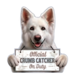 [247-75w] German Shepherd, white, Chip clip