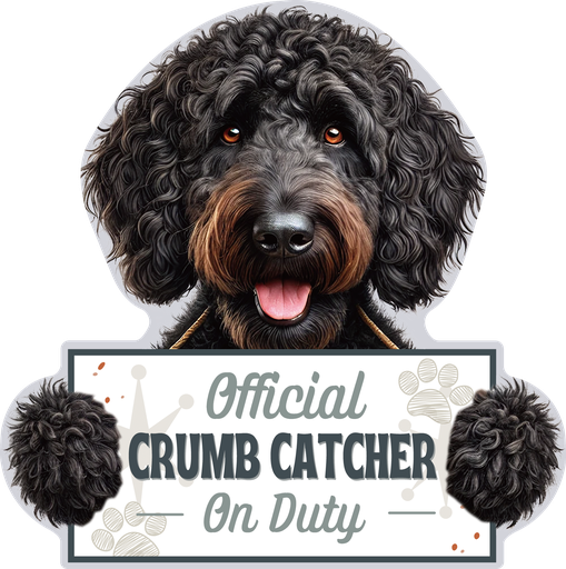 [247-121a] Labradoodle, Black, Chip clip
