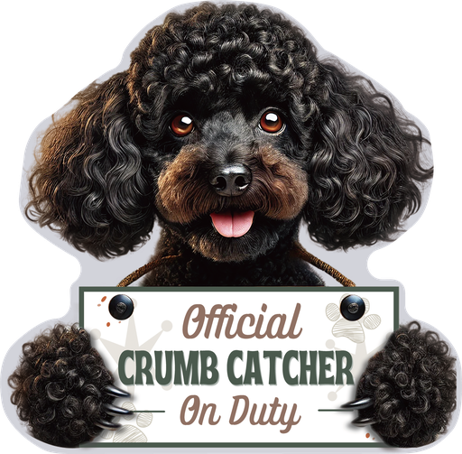 [247-29] Poodle, Black, Chip clip