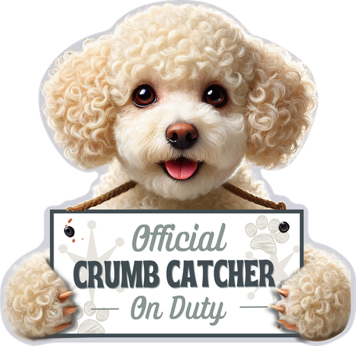 [247-28] Poodle, White, Chip clip