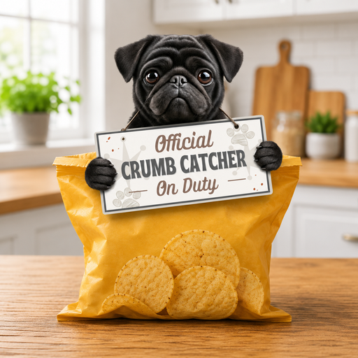 [247-32] Pug, Black, Chip clip