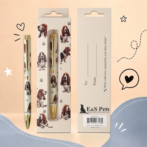 [736-2] Basset Hound Ball Point Pen