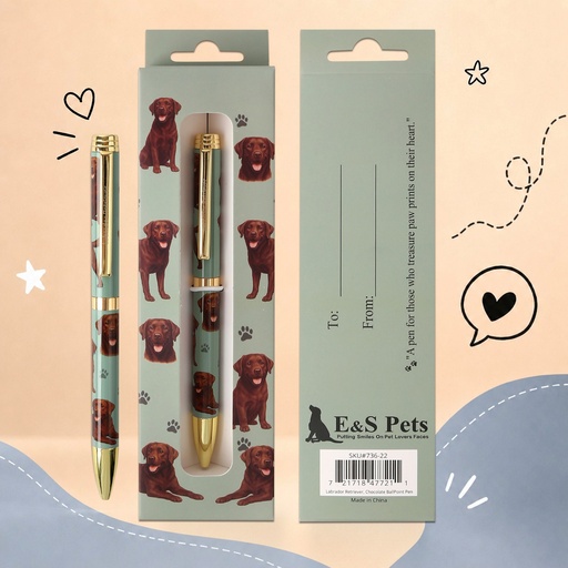 [736-22] Labrador, chocolate Ball Point Pen