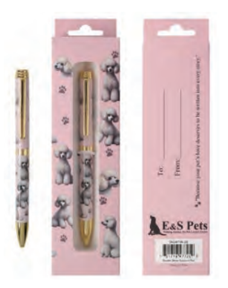 [736-28] Poodle, white Ball Point Pen