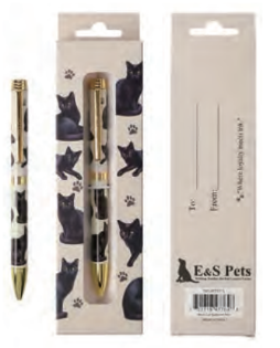 [737-5] Black cat Ball Point Pen