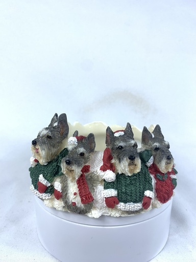 [35357-34] Schnauzer candle topper (Ceramic)