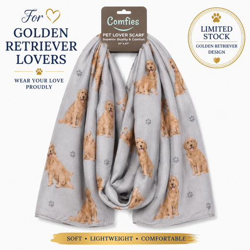 [631-15] Golden Retriever, Pet Lover Scarf