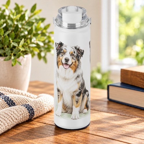 [2420-53] Australian Shepherd, Water Bottle